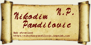 Nikodim Pandilović vizit kartica
